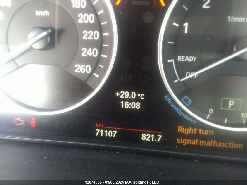 2013 BMW 328 Xi VIN: WBA3B3C52DF534696 Lot: 12074586