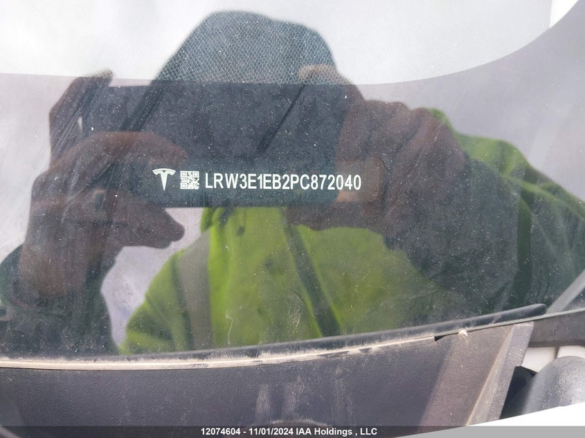 2023 Tesla Model 3 VIN: LRW3E1EB2PC872040 Lot: 12074604