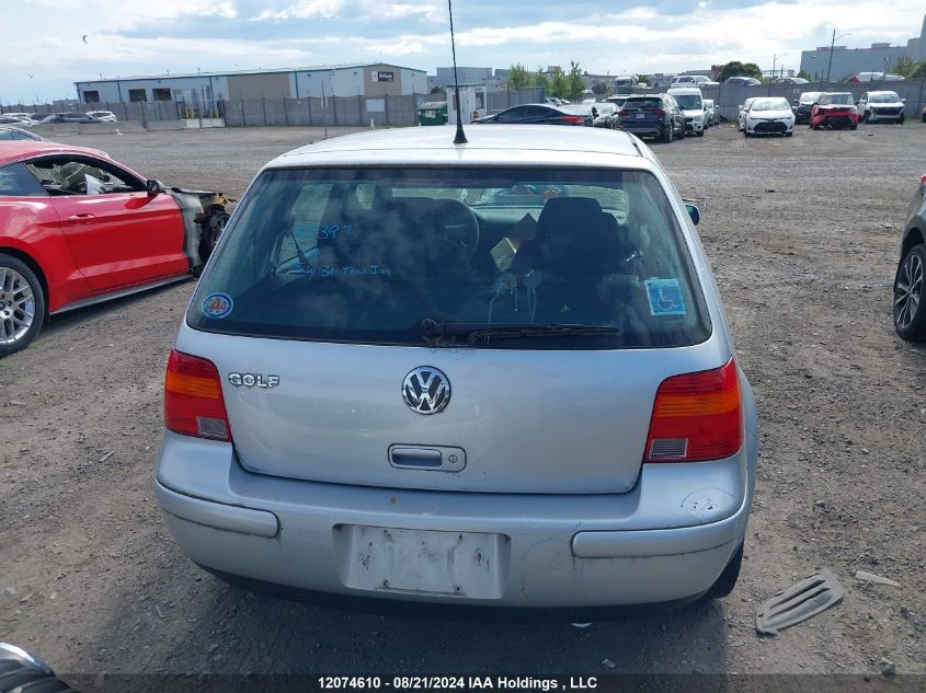 2004 Volkswagen Golf VIN: 9BWGL21J044001484 Lot: 12074610