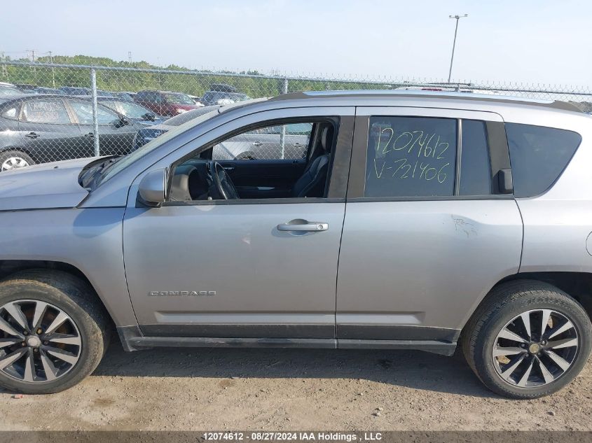 2016 Jeep Compass Sport VIN: 1C4NJDAB8GD721406 Lot: 12074612