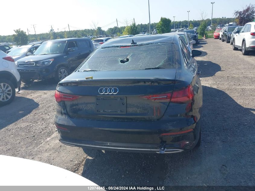 2022 Audi A3 Sedan VIN: WAUGUCGY9NA030015 Lot: 12074645