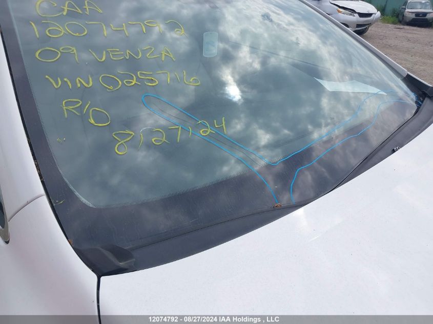 2009 Toyota Venza Base V6 VIN: 4T3BK11A09U025716 Lot: 12074792