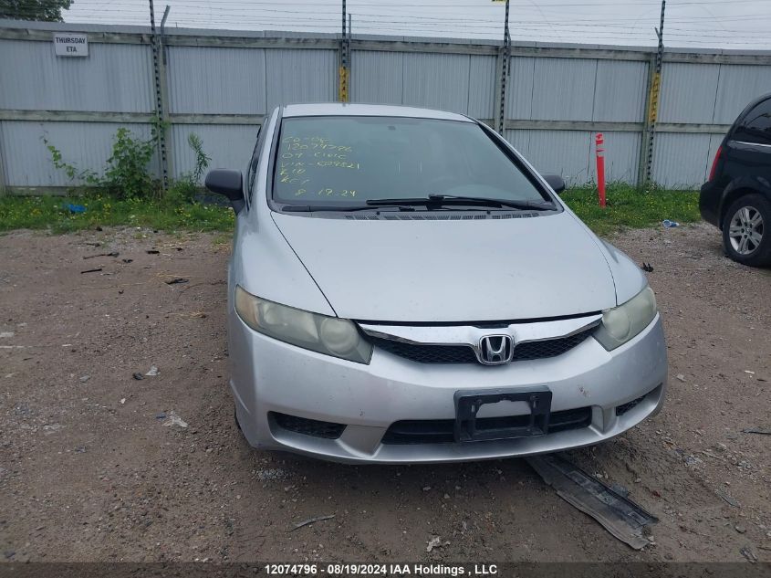 2009 Honda Civic Sdn VIN: 2HGFA16459H029821 Lot: 12074796