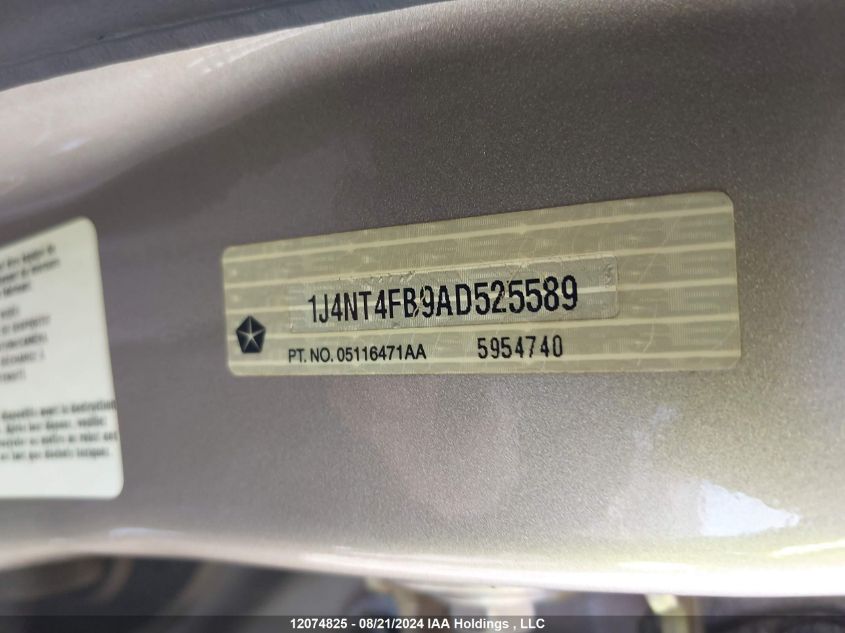 2010 Jeep Compass VIN: 1J4NT4FB9AD525589 Lot: 12074825