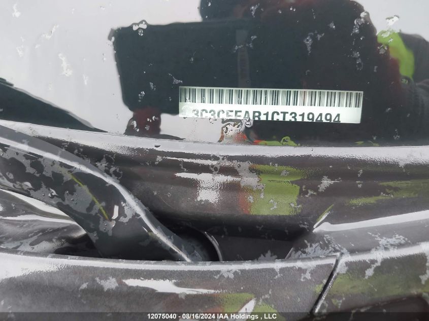 2012 Fiat 500 Pop VIN: 3C3CFFAR1CT319494 Lot: 12075040