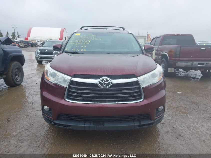 5TDJKRFH5ES032463 2014 Toyota Highlander Xle