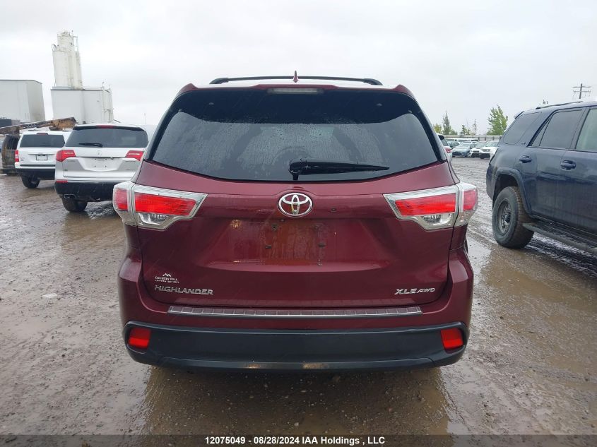 5TDJKRFH5ES032463 2014 Toyota Highlander Xle