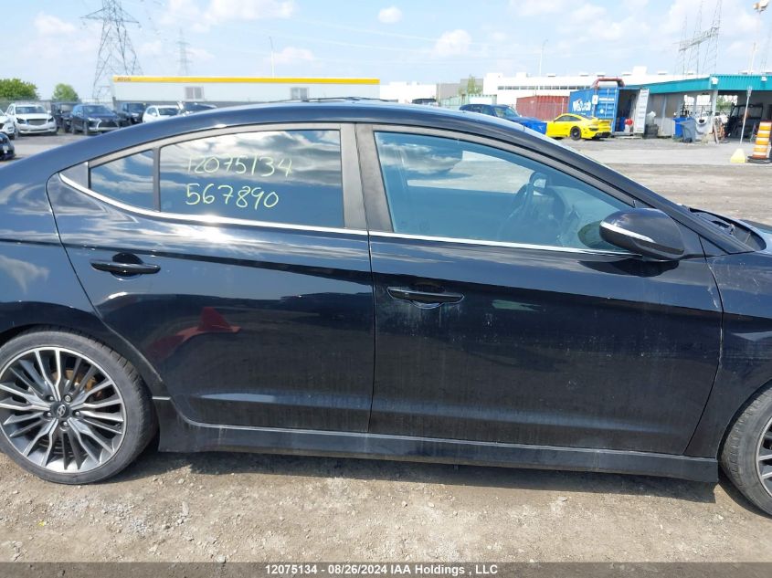 2018 Hyundai Elantra Sport VIN: KMHD04LB4JU567890 Lot: 12075134