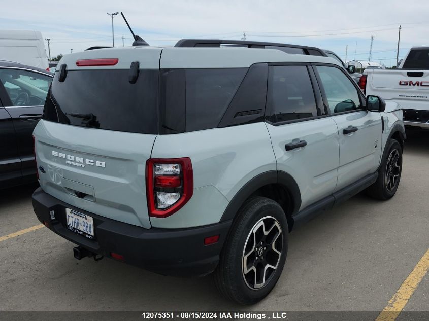 2021 Ford Bronco Sport Big Bend VIN: 3FMCR9B65MRB39678 Lot: 12075351