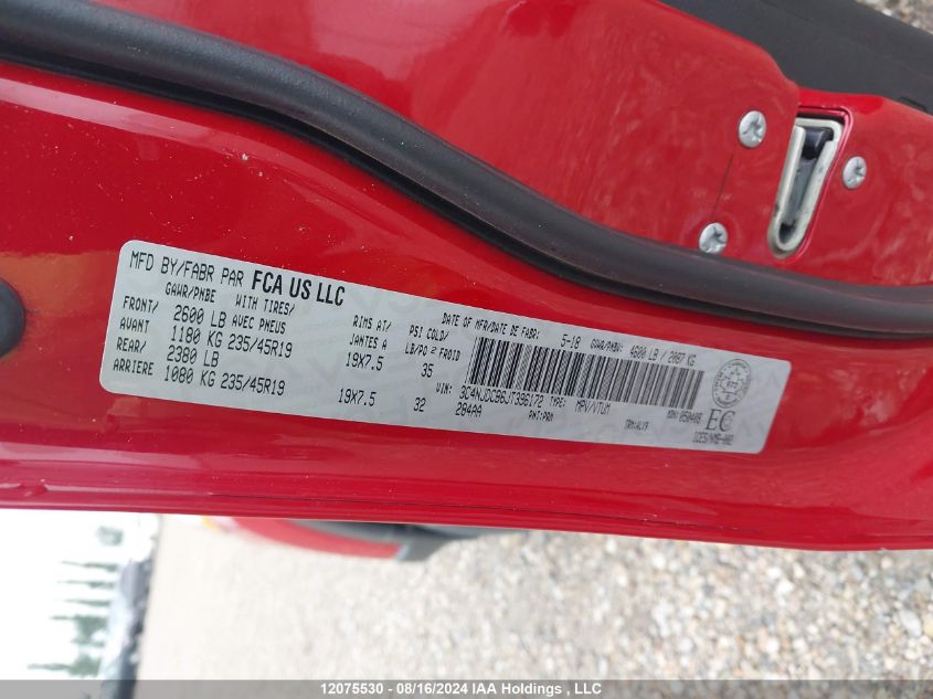 2018 Jeep Compass Limited VIN: 3C4NJDCB6JT396172 Lot: 12075530