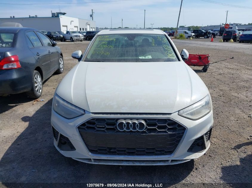 2020 Audi A4 Sedan VIN: WAUENAF43LN006175 Lot: 12075679