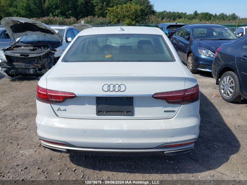 2020 Audi A4 Sedan VIN: WAUENAF43LN006175 Lot: 12075679