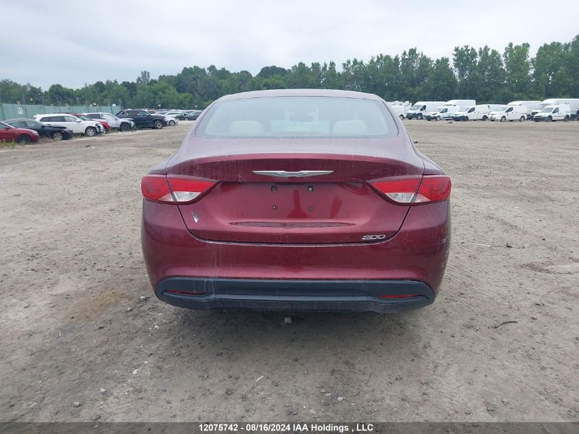 2016 Chrysler 200 Lx VIN: 1C3CCCFBXGN105435 Lot: 12075742