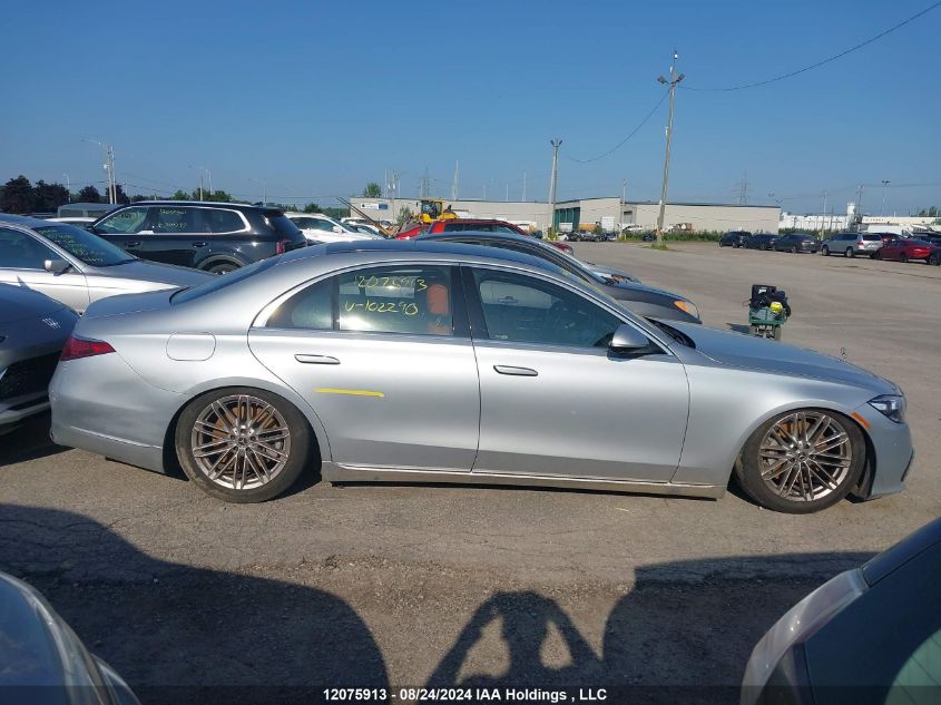 2022 Mercedes-Benz S-Class VIN: W1K6F6DB8NA102290 Lot: 12075913