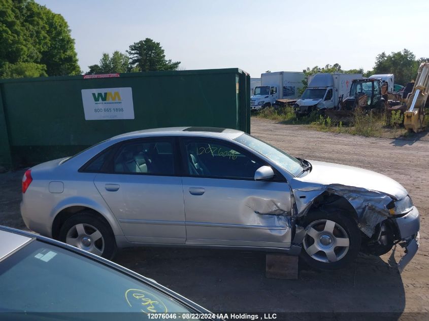 2004 Audi A4 VIN: WAUJC68E74A200515 Lot: 12076046