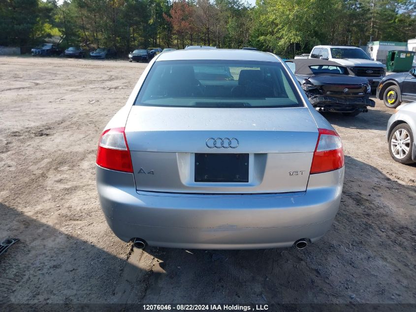 2004 Audi A4 VIN: WAUJC68E74A200515 Lot: 12076046