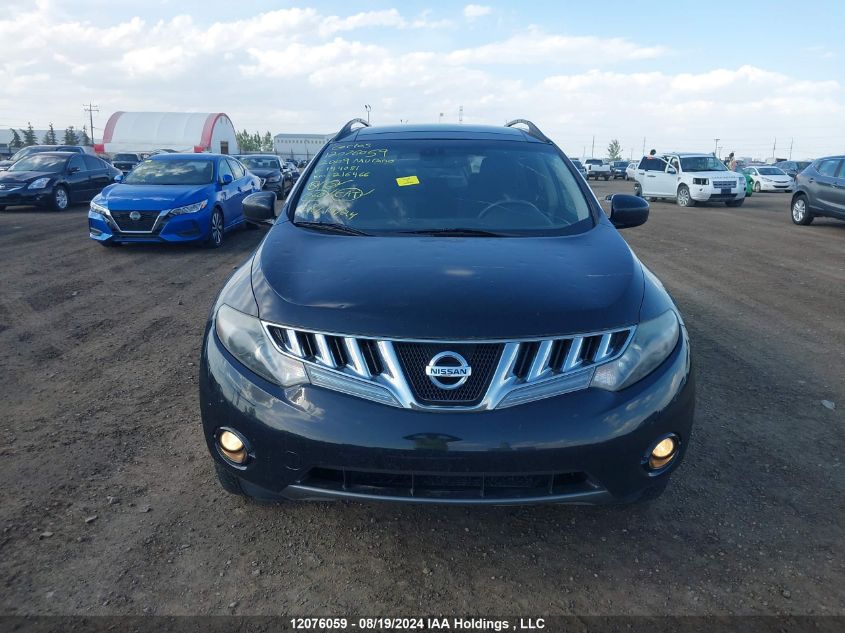 2009 Nissan Murano S/Sl/Le VIN: JN8AZ18WX9W144081 Lot: 12076059