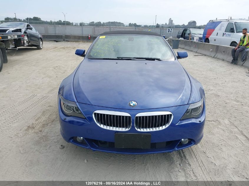 2005 BMW 6 Series VIN: WBAEK73495B323916 Lot: 12076216