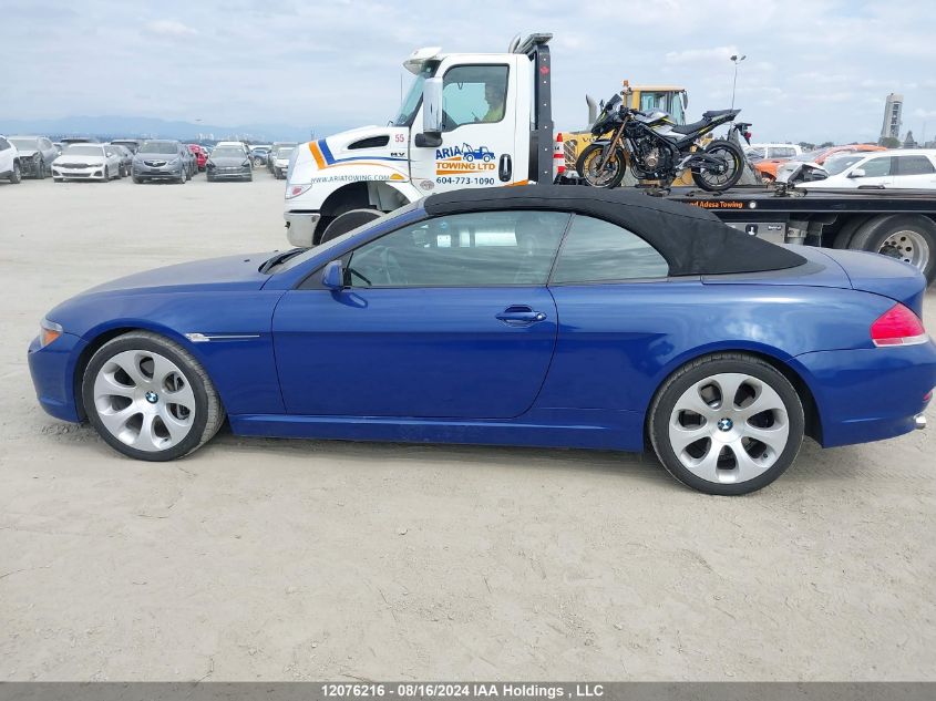 2005 BMW 6 Series VIN: WBAEK73495B323916 Lot: 12076216