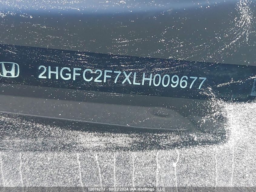 2020 Honda Civic Sedan VIN: 2HGFC2F7XLH009677 Lot: 12076273