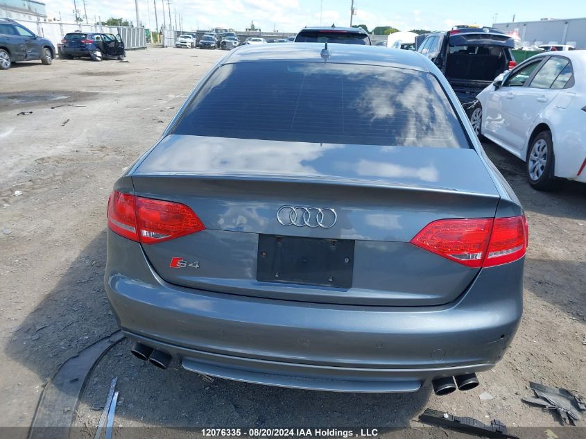 2012 Audi S4 Premium Plus VIN: WAUBGCFL9CA009704 Lot: 12076335