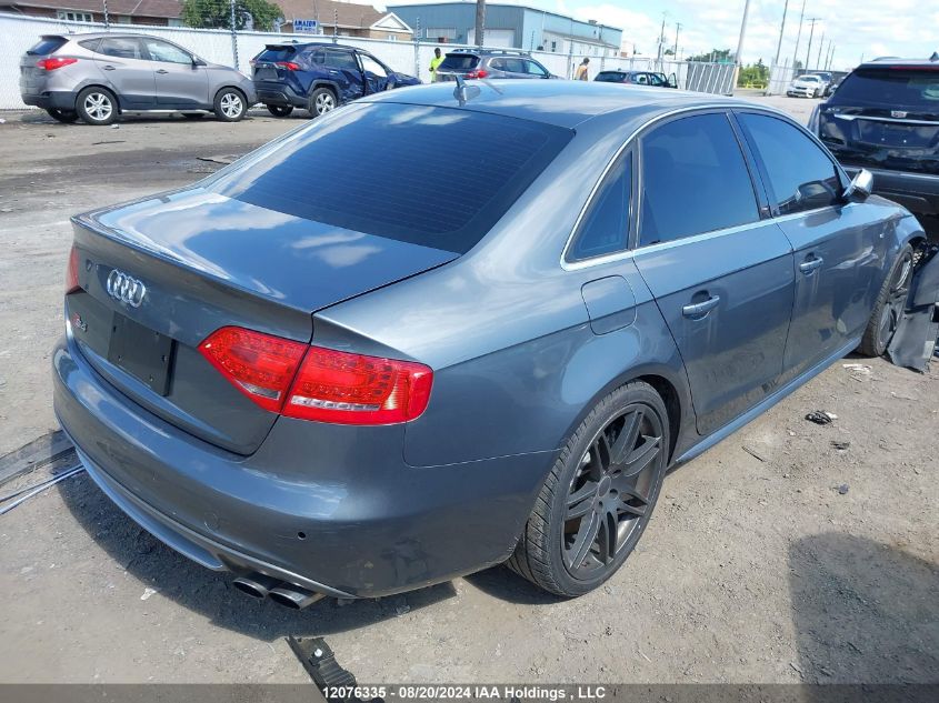 2012 Audi S4 Premium Plus VIN: WAUBGCFL9CA009704 Lot: 12076335