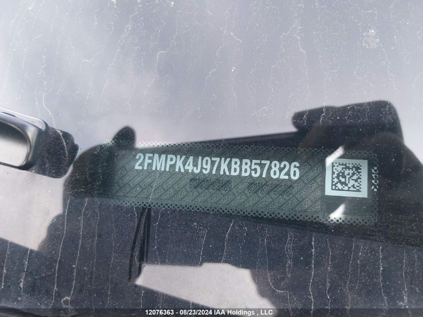 2019 Ford Edge Sel VIN: 2FMPK4J97KBB57826 Lot: 12076363