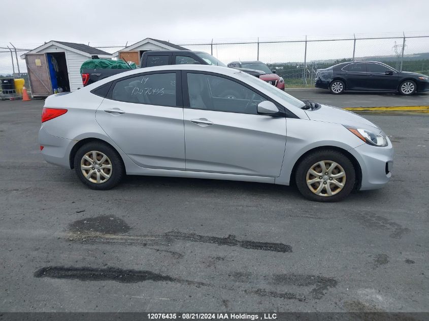 2014 Hyundai Accent Gls/Gs VIN: KMHCT4AE3EU603901 Lot: 12076435