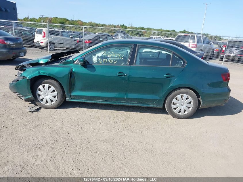 2017 Volkswagen Jetta Sedan VIN: 3VW2B7AJ3HM243424 Lot: 12076442