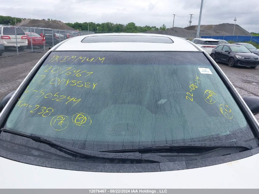 2012 Honda Odyssey Touring/Touring Elite VIN: 5FNRL5H93CB505244 Lot: 12076467