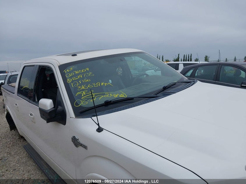 2012 Ford F150 Supercrew VIN: 1FTFW1E69CFB29738 Lot: 12076509