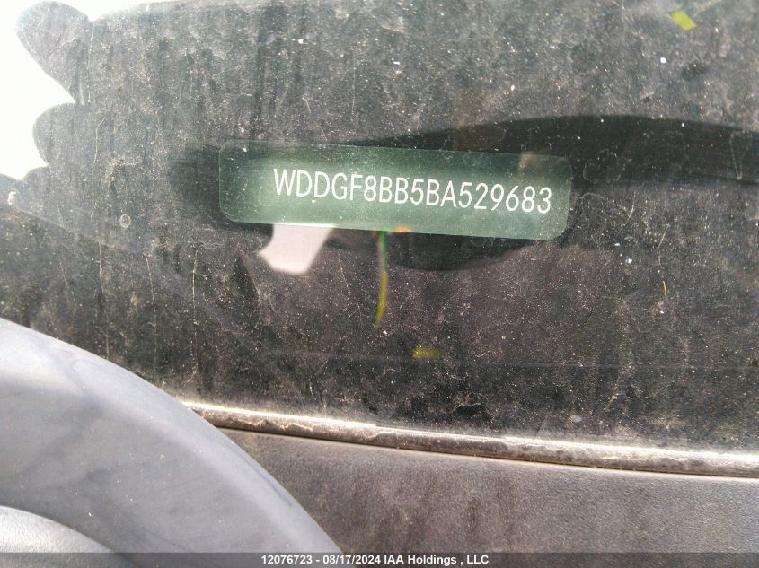 2011 Mercedes-Benz C-Class VIN: WDDGF8BB5BA529683 Lot: 12076723