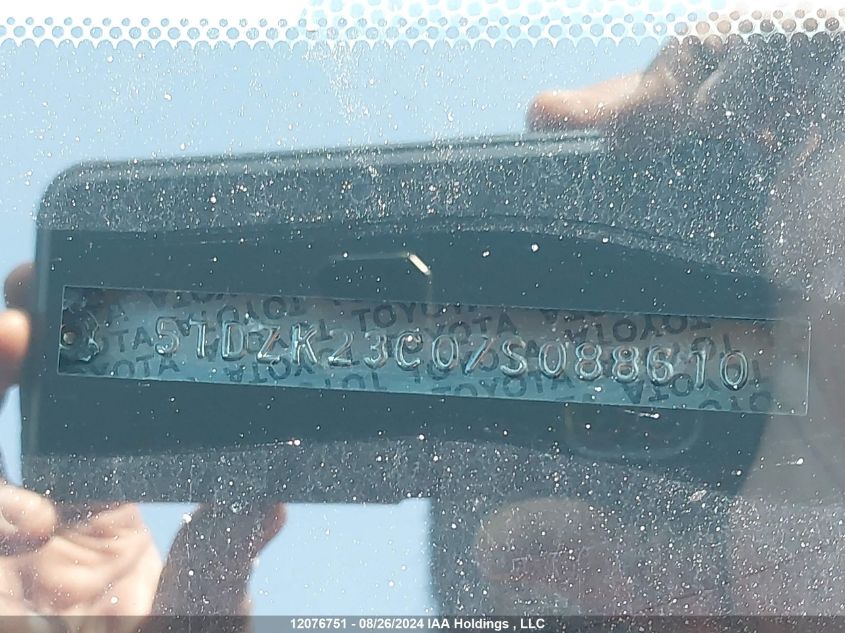 2007 Toyota Sienna Ce/Le VIN: 5TDZK23C07S088610 Lot: 12076751