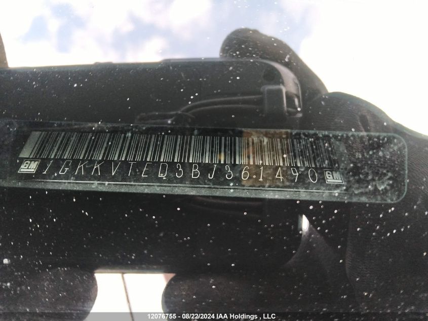 2011 GMC Acadia VIN: 1GKKVTED3BJ361490 Lot: 12076755
