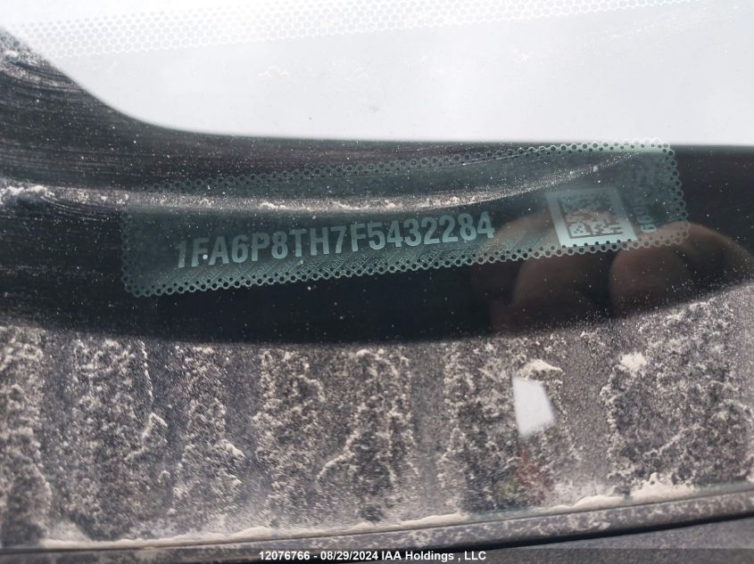 2015 Ford Mustang VIN: 1FA6P8TH7F5432284 Lot: 12076766