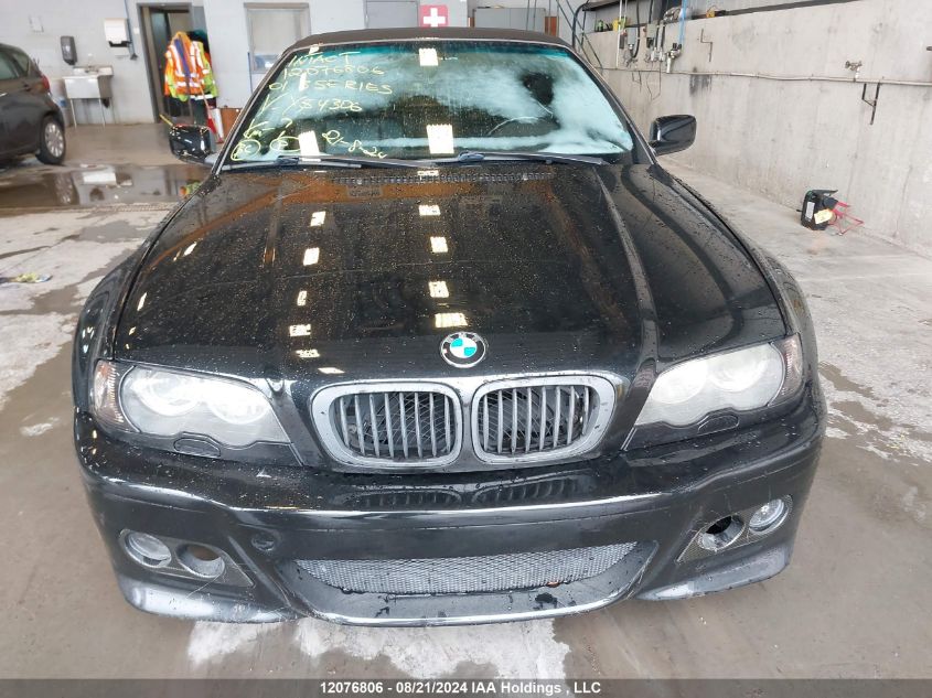 2001 BMW 3 Series VIN: WBABS33421JY54306 Lot: 12076806