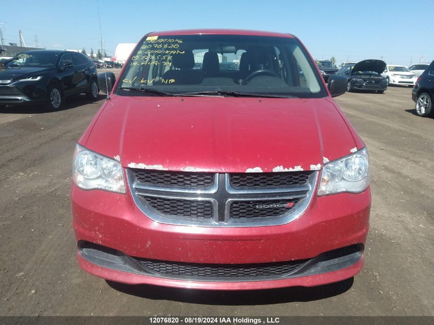 2016 Dodge Grand Caravan Se/Sxt VIN: 2C4RDGBG4GR223558 Lot: 12076820