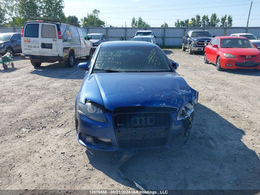 2006 Audi A4 VIN: WAUDF78EX6A244795 Lot: 12076858