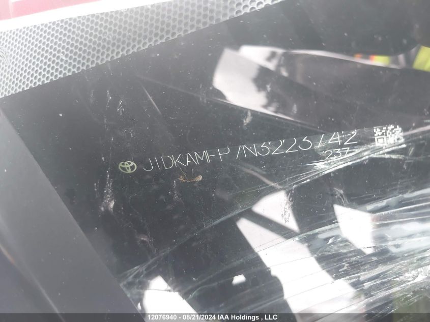 2022 Toyota Prius VIN: JTDKAMFP7N3223742 Lot: 12076940