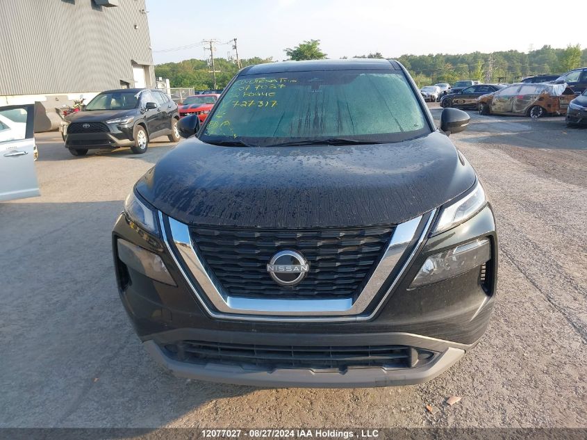 2022 Nissan Rogue VIN: 5N1AT3AB4NC727317 Lot: 12077027