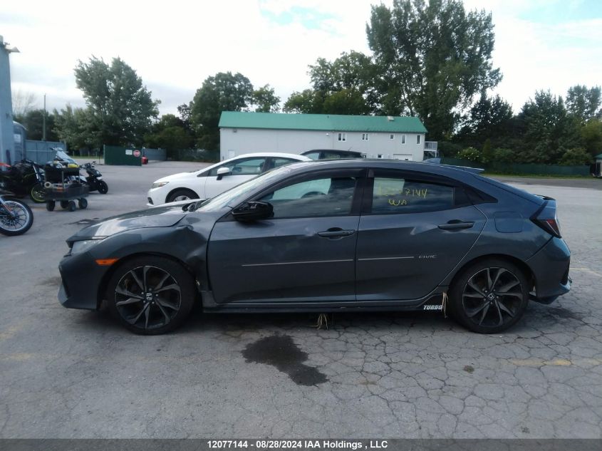 2017 Honda Civic Hatchback VIN: SHHFK7H41HU308357 Lot: 12077144