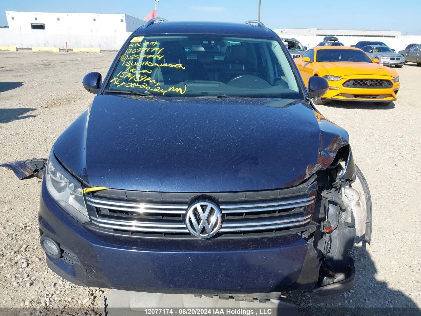 2015 Volkswagen Tiguan VIN: WVGJV7AX9FW557744 Lot: 12077174