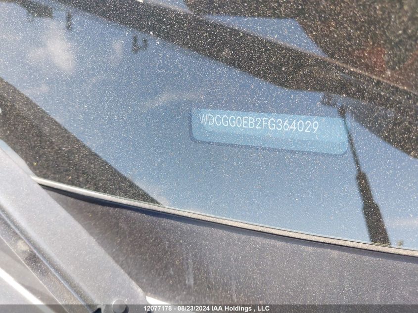 2015 Mercedes-Benz Glk-Class VIN: WDCGG0EB2FG364029 Lot: 12077178