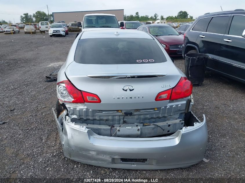 2010 Infiniti G37X VIN: JN1CV6AR6AM455205 Lot: 12077426