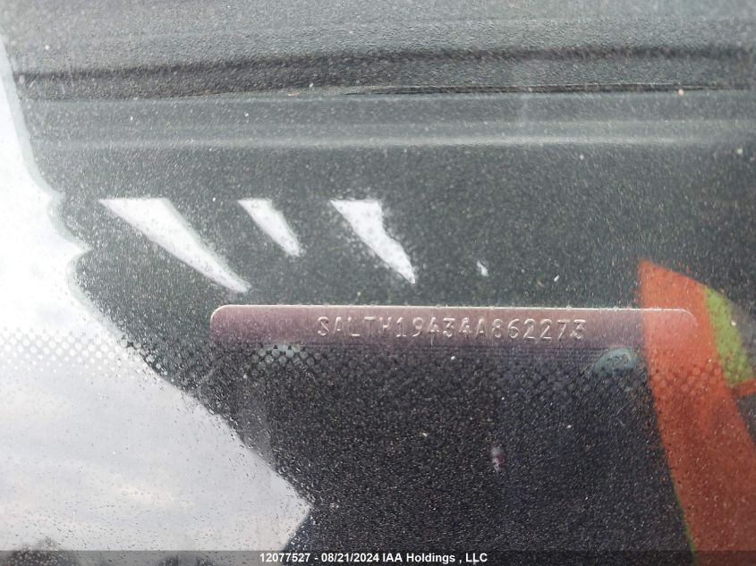 2004 Land Rover Discovery Ii VIN: SALTW19434A862273 Lot: 12077527