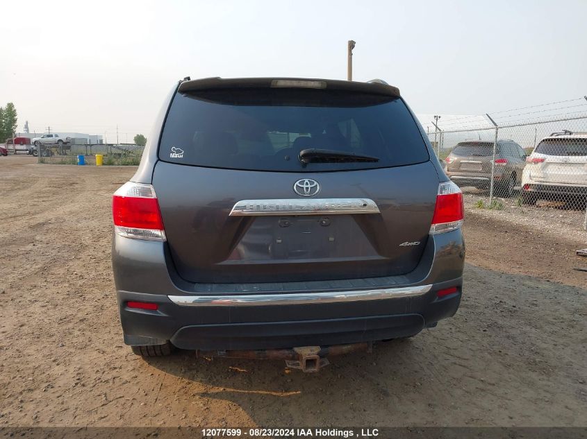 2013 Toyota Highlander Plus/Se VIN: 5TDBK3EH8DS190233 Lot: 12077599