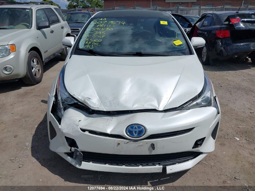 2018 Toyota Prius VIN: JTDKBRFU2J3591580 Lot: 12077694
