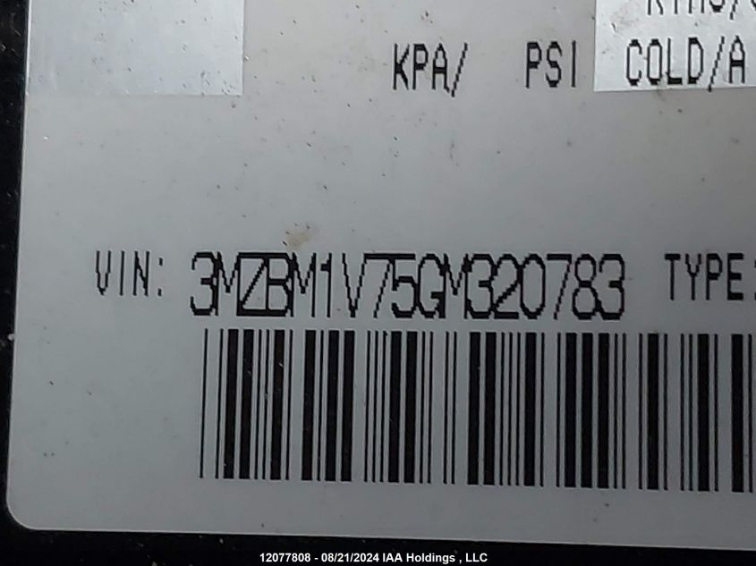 3MZBM1V75GM320783 2016 Mazda Mazda3