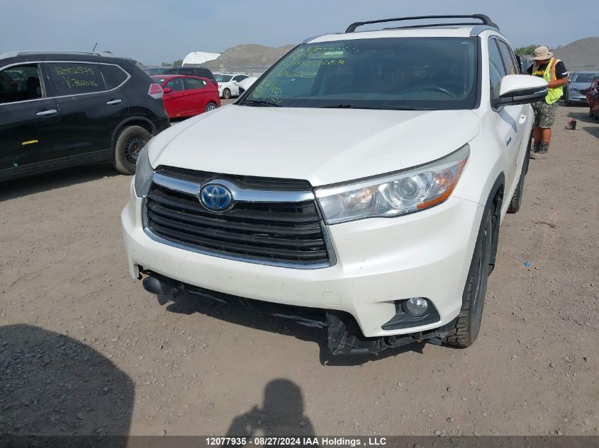 2016 Toyota Highlander Hybrid Ltd Platinum VIN: 5TDDCRFH2GS016203 Lot: 12077935