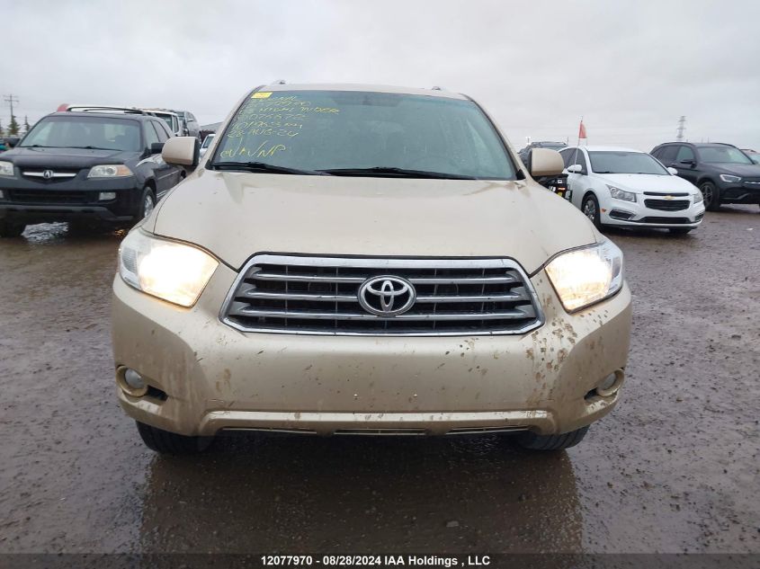 2008 Toyota Highlander Limited VIN: JTEES42A882076672 Lot: 12077970